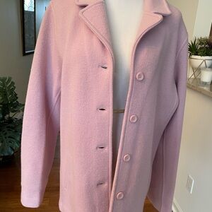 Elegant Women's Light Pink Pea Coat